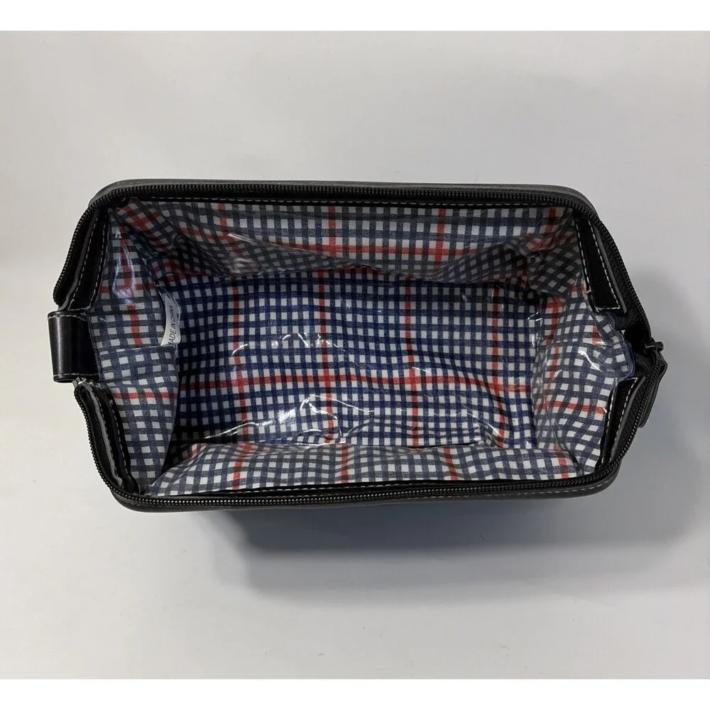 RARE Vintage Graham Webb Promotional Toiletry/Cosmetic Bag  Blue/Black EUC